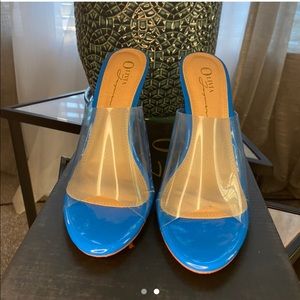 Blue Perspex heel